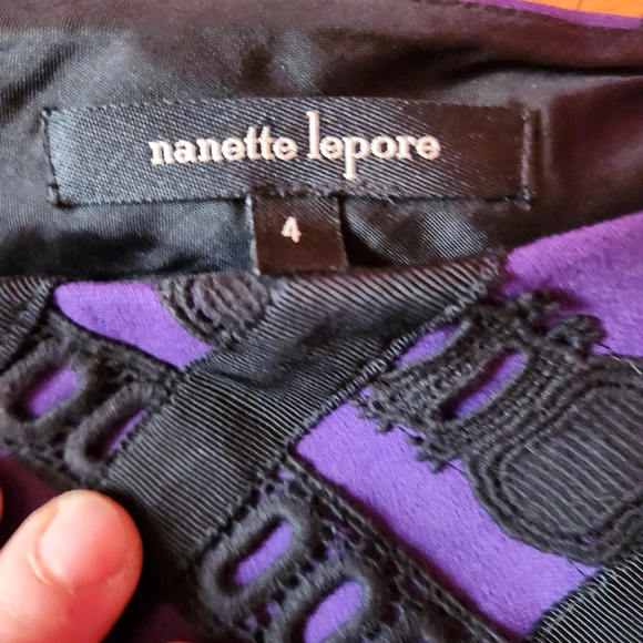 Nanette Lepore Purple and Black Skirt - Picture 2 of 2